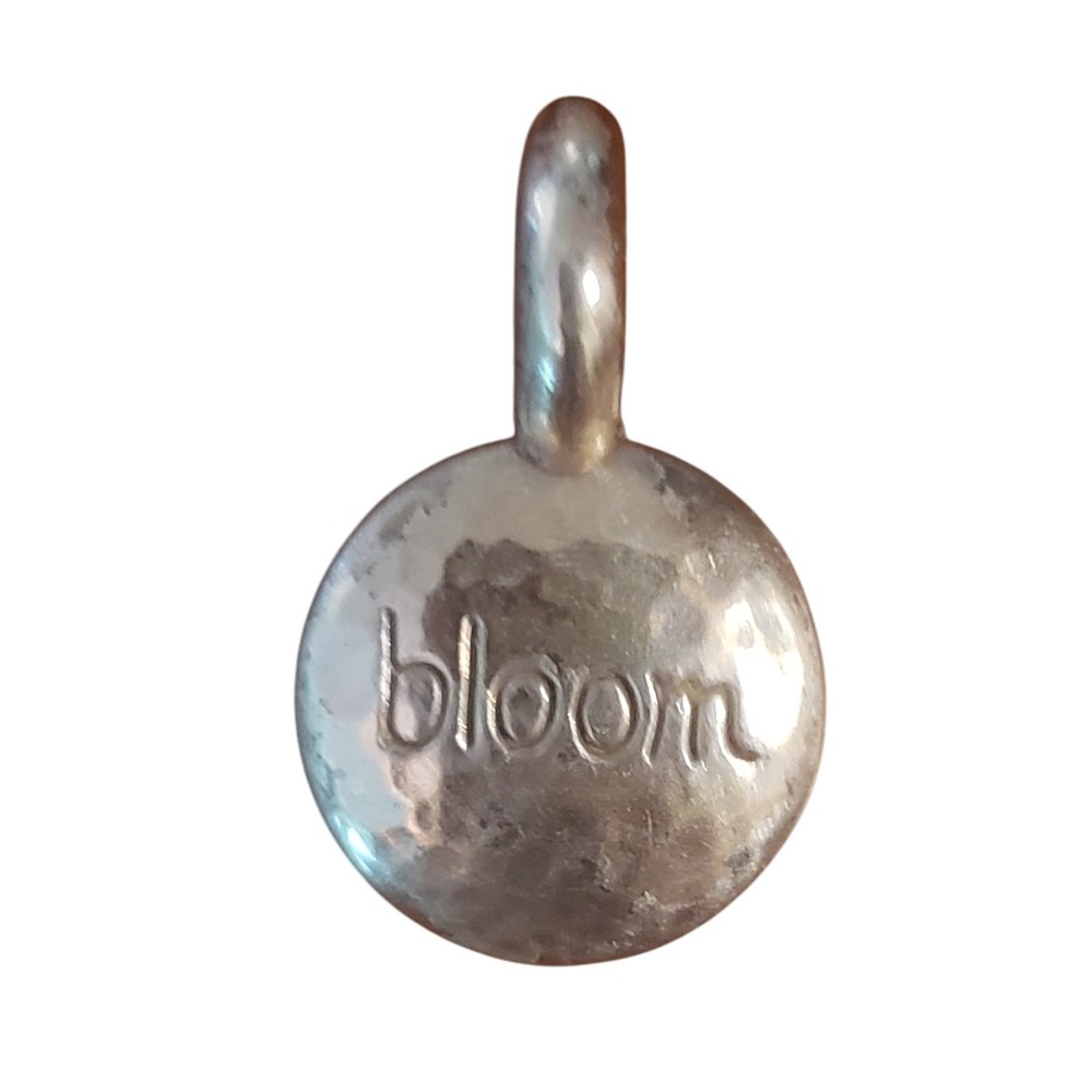 Brighton Silver Tone Bloom Charm Pendant‎ Flower Symbol Positive Word Jewelry